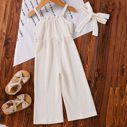 Summer Baby Kids Girls Sleeveless Jacquard Pattern Color Patchwork Overalls Wholesale, MyKids-USA®, Baby & Children's One-Pieces, MyKids-USA -  -  -  -  -  -  - .