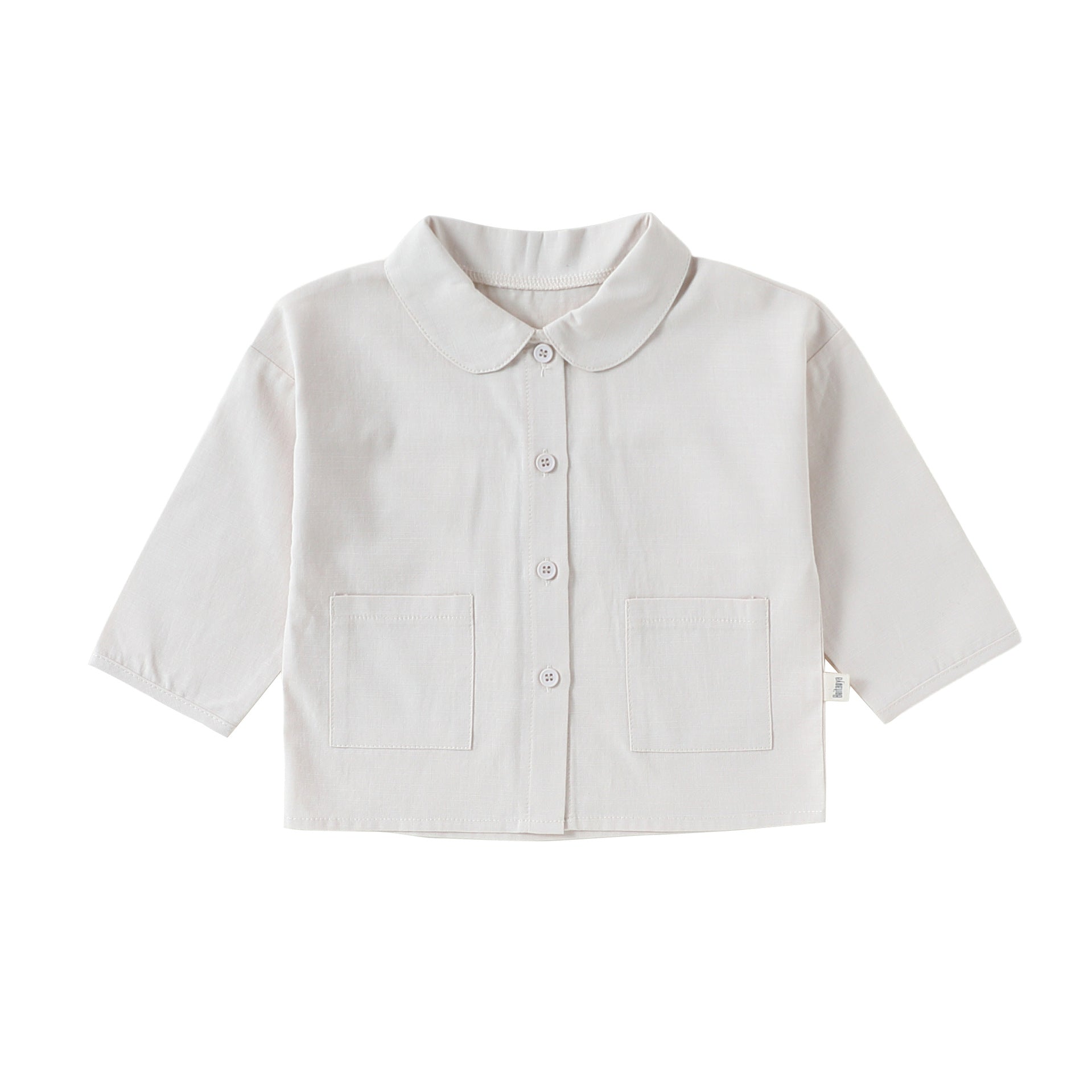 Arrival Spring Baby Kids Unisex Solid Color Shirt, MyKids-USA®, Shirts, MyKids-USA - Size/Age - 73 (6-9M) - Color - Beige -  -  - TR2603052353-A.