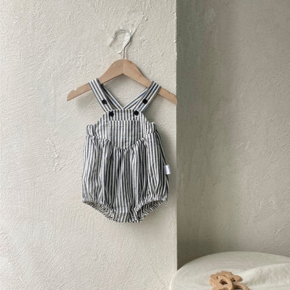 Summer Arrival Baby Sleeveless Striped Pattern Bodysuit