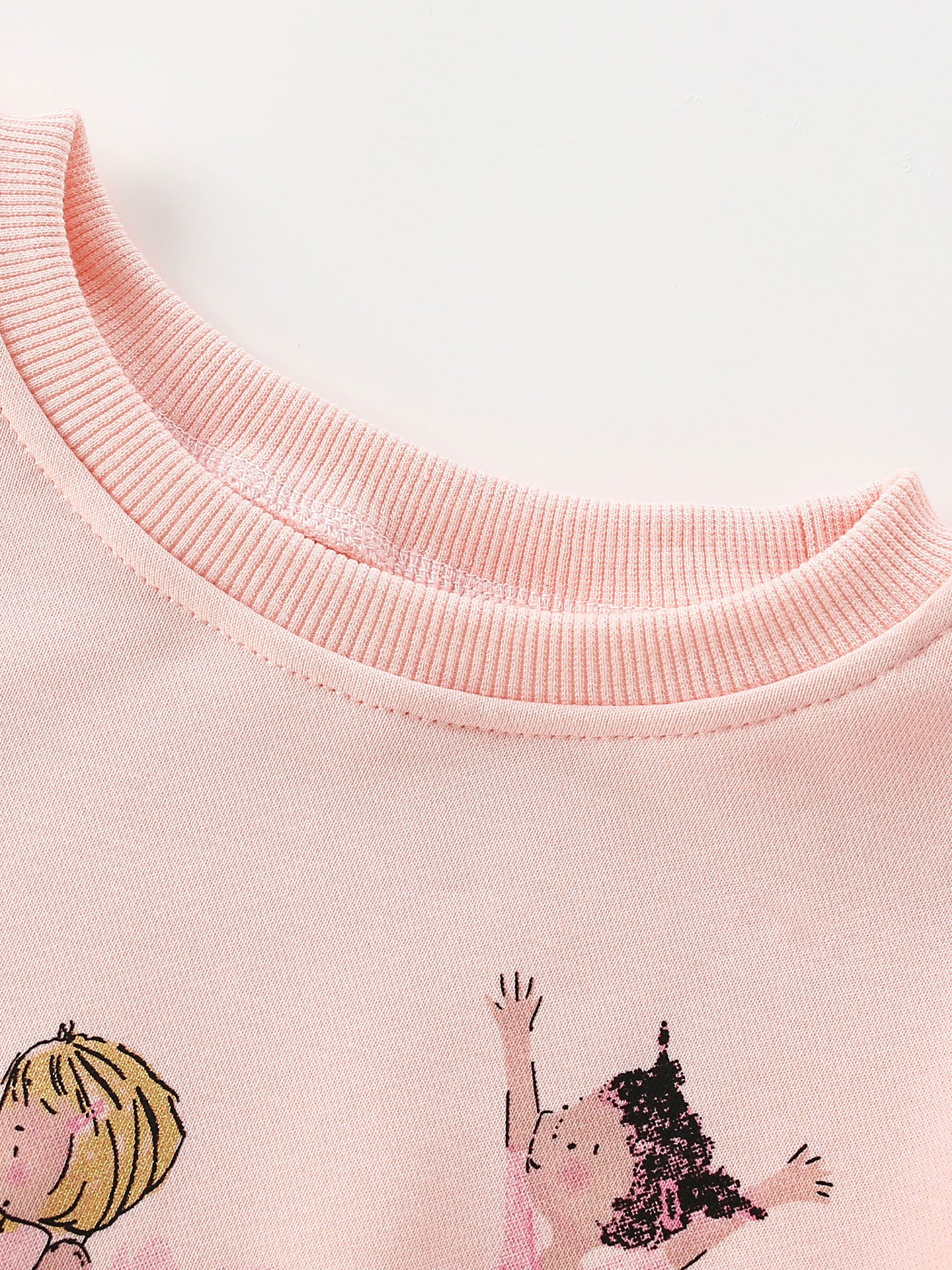 MyKids-USA® Winter and Autumn Baby Kids Girls Cartoon Pattern Long Sleeves Sweatshirt and Plain Pants Clothing Set