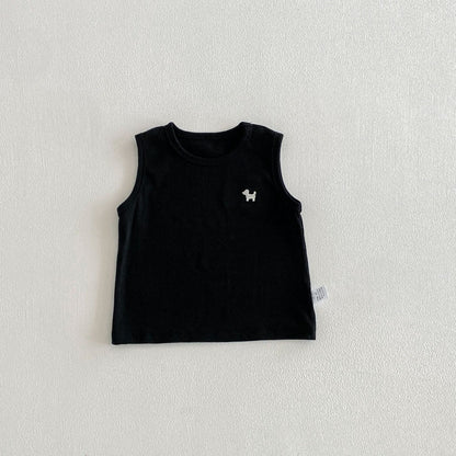 Arrival Summer Baby Kids Boys Solid Color Sleeveless Puppy Pattern Vest, MyKids-USA®, Baby & Toddler Coats & Jackets, MyKids-USA - Size/Age - 80 (9-12M) - Color - Black -  -  - TR2603221450-B.