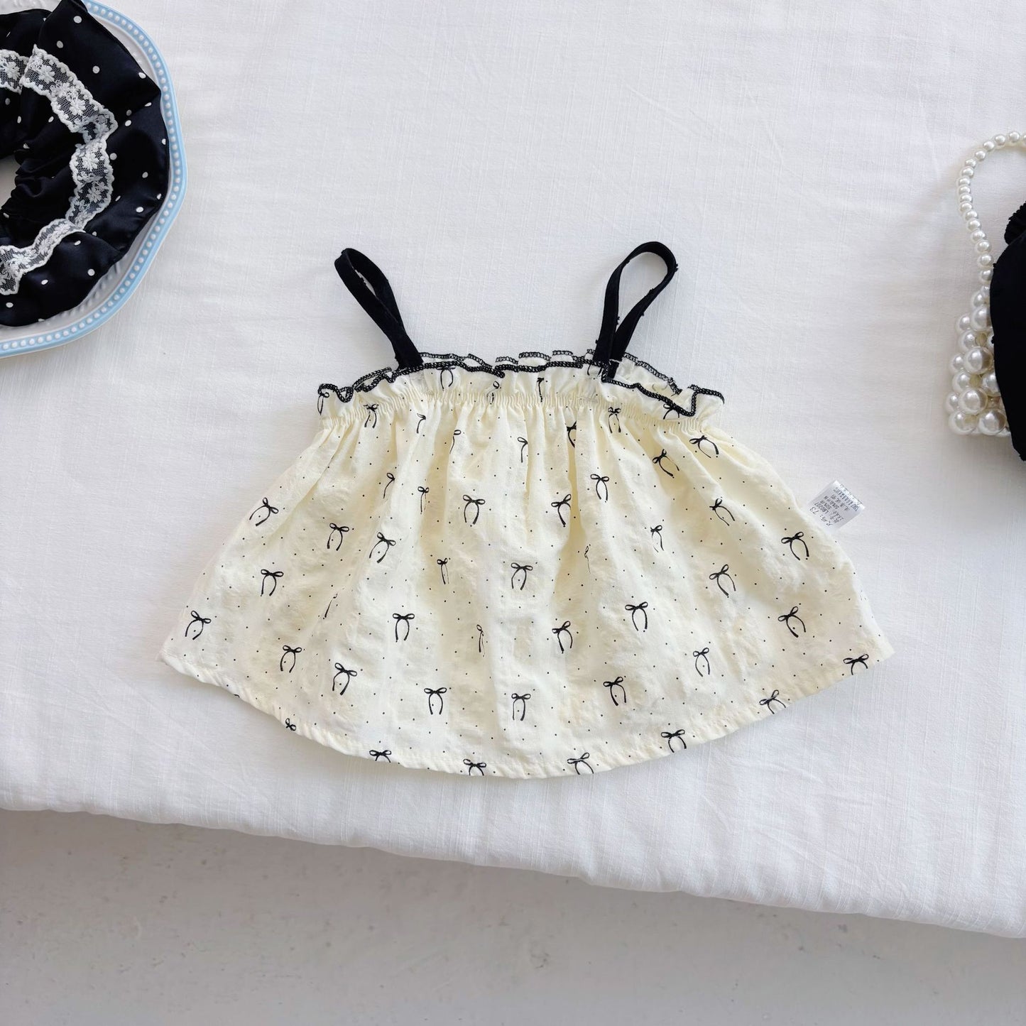 Summer Hot Selling Baby Girls Sleeveless Butterfly-bows Pattern Top Vest and Black Shorts Clothing Set, MyKids-USA®, Baby & Toddler Outfits, MyKids-USA -  -  -  -  -  -  - 