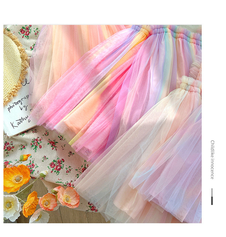 Summer Baby Kids Girls Sleeveless Gradient Tulle Strap Dress, MyKids-USA®, Baby & Children's Dresses, MyKids-USA -  -  -  -  -  -  - .