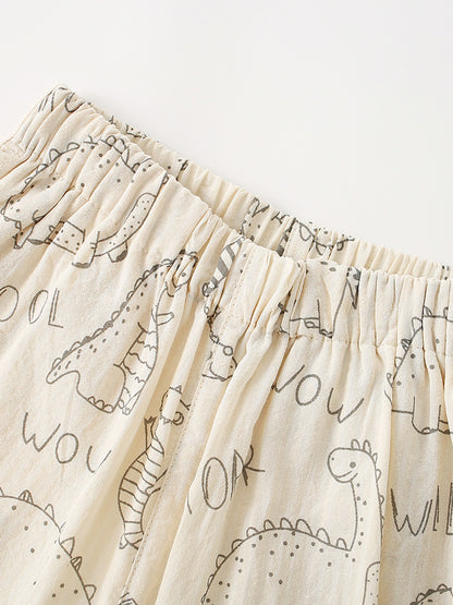 Arrival Summer Girls Cartoon Pattern Loose Fit Anti-Mosquito Pants