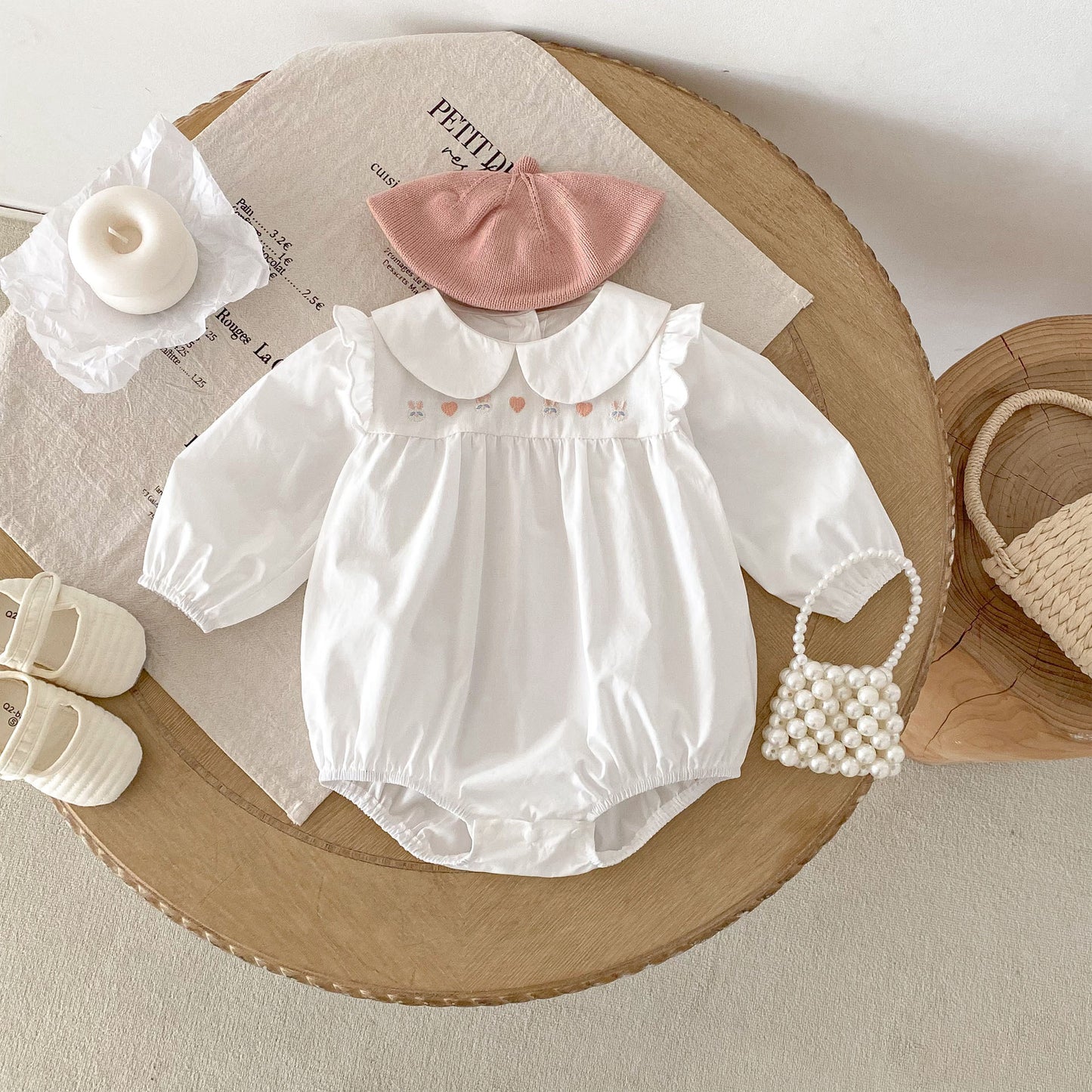 Spring Arrival Baby Girls Cute Rabbits and Heart Pattern Long Sleeves Onesies, MyKids-USA®, Baby One-Pieces, MyKids-USA -  -  -  -  -  -  - 