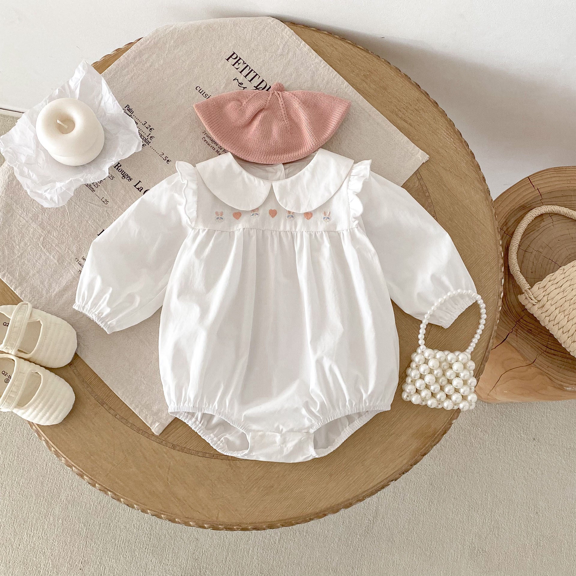 Spring Arrival Baby Girls Cute Rabbits and Heart Pattern Long Sleeves Onesies, MyKids-USA®, Baby One-Pieces, MyKids-USA -  -  -  -  -  -  - 