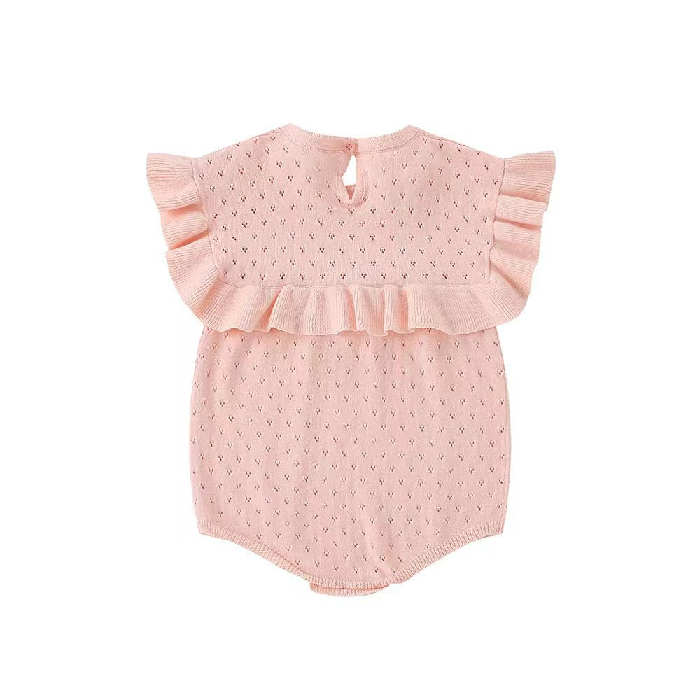 Summer Arrival Baby Unisex Cute Knitted Hollow-out Pattern Fly Sleeves Onesies, MyKids-USA®, Baby One-Pieces, MyKids-USA -  -  -  -  -  -  - 