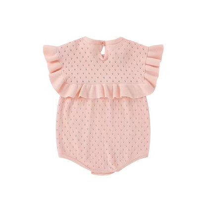 Summer Arrival Baby Unisex Cute Knitted Hollow-out Pattern Fly Sleeves Onesies, MyKids-USA®, Baby One-Pieces, MyKids-USA -  -  -  -  -  -  - 