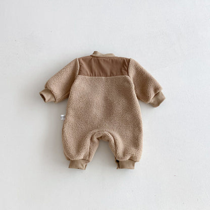 Winter Arrival Baby Unisex Long Sleeves Zip-up Fluffy Casual Rompers, MyKids-USA®, Baby One-Pieces, MyKids-USA -  -  -  -  -  -  - 
