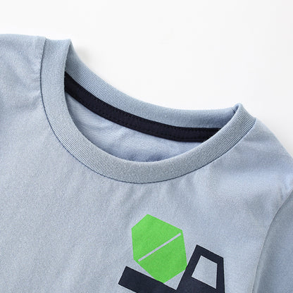 Summer Boys’ Vehicles Cartoon Logo Pattern T-shirt in European and American Style, MyKids-USA®, Baby & Toddler Tops, MyKids-USA -  -  -  -  -  -  - 