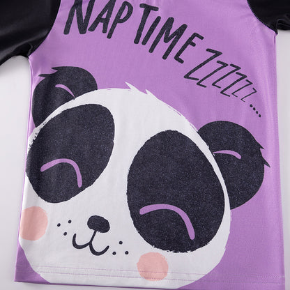 MyKids-USA Spring and Autumn Baby Kids Girls Panda Cartoon Pattern Casual Pajamas Set, MyKids-USA®, Pajamas, MyKids-USA -  -  -  -  -  -  - 