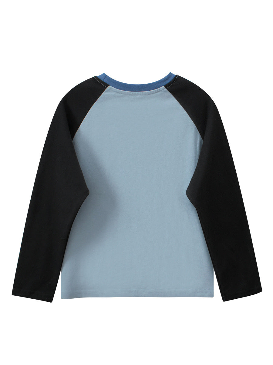 Arrival Kids Dinosaur Cartoon Print Crew Neck Long Sleeves Color Patchwork Sweatshirt, MyKids-USA®, Baby & Toddler Outerwear, MyKids-USA -  -  -  -  -  -  - 