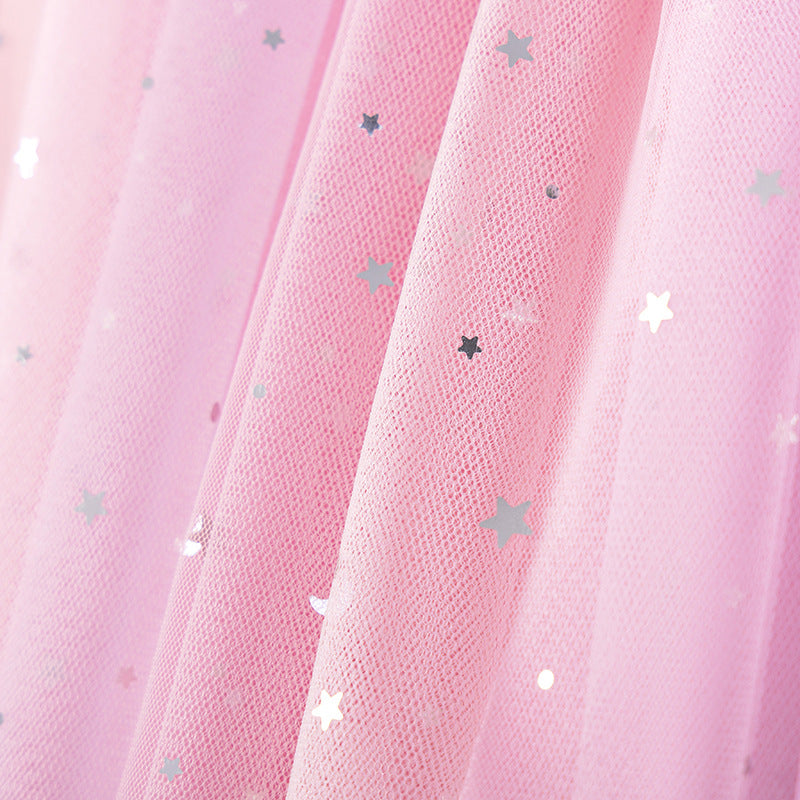 Summer Arrival Stars Pattern Short Sleeves Tulle Patchwork Dress for Stylish Girls, MyKids-USA®, Baby & Toddler Dresses, MyKids-USA -  -  -  -  -  -  - .