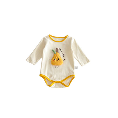 Spring Arrival Baby Unisex Long Sleeves Cartoon Pattern Bodysuit