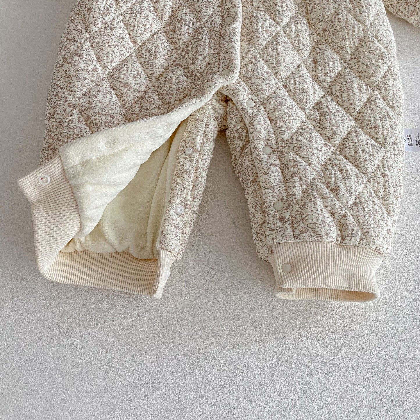 Winter Arrival Baby Girls Long Sleeves Floral and Argyle Pattern Fleece-line Warm Rompers, MyKids-USA®, Baby One-Pieces, MyKids-USA -  -  -  -  -  -  - 