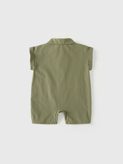 Summer Arrival Baby Boys Short Sleeves Green Single Breasted Rompers Bodysuits, MyKids-USA®, Baby & Children's One-Pieces, MyKids-USA -  -  -  -  -  -  - .