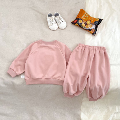 MyKids-USA® Autumn and Spring Baby Kids Girls Long Sleeves Cute Cartoon Pattern Pullover and Pants Clothing Set