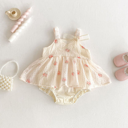 Summer Arrival Baby Girls Cute Sleeveless Plaid Dress Design Strap Onesies, MyKids-USA®, Baby One-Pieces, MyKids-USA -  -  -  -  -  -  - 