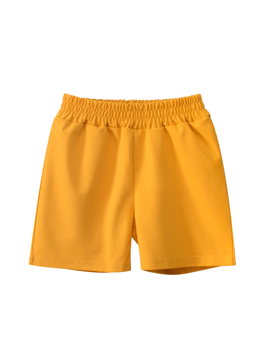 Summer Arrival Boys Casual Style Solid Color Shorts, MyKids-USA®, Shorts, MyKids-USA - Size/Age - 90 (12-24M) - Color - Yellow -  -  - TR2505091945-F