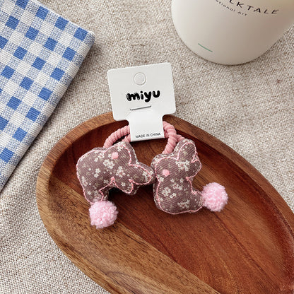 Collection of Floral Pattern Hair Clips or Hair Ties, MyKids-USA®, Hair Pins, Claws & Clips, MyKids-USA - Size/Age - Average Size (0-12Y） - Color - Pink -  -  - TR2605011644-E.
