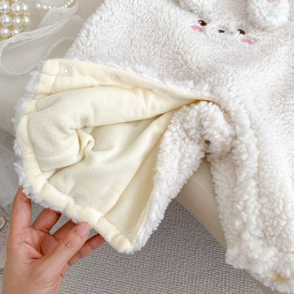 Winter Arrival Baby Girls Sleeveless Cartoon Pattern Fluffy Warm Rompers, MyKids-USA®, Baby One-Pieces, MyKids-USA -  -  -  -  -  -  - 