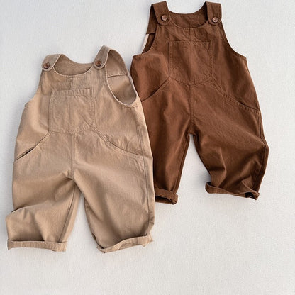 Autumn Unisex Baby Solid Color Sleeveless Casual Overalls Romper, MyKids-USA®, Baby One-Pieces, MyKids-USA -  -  -  -  -  -  - 