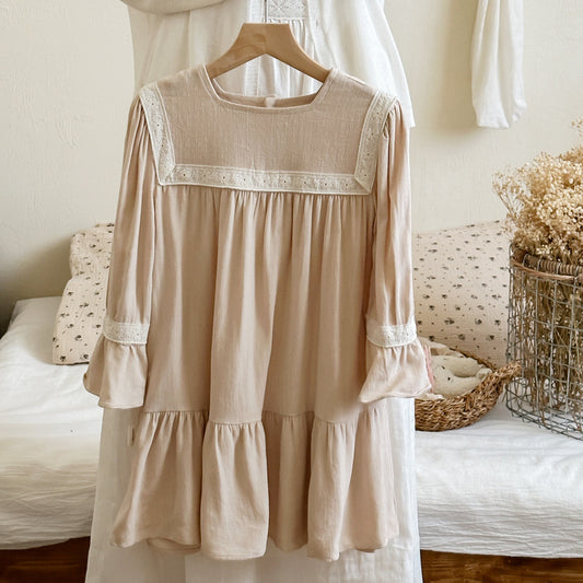 Arrival Autumn Girls Simple Square Neck Long Sleeves Patchwork Design Dress, MyKids-USA®, Baby & Toddler Dresses, MyKids-USA -  -  -  -  -  -  - .