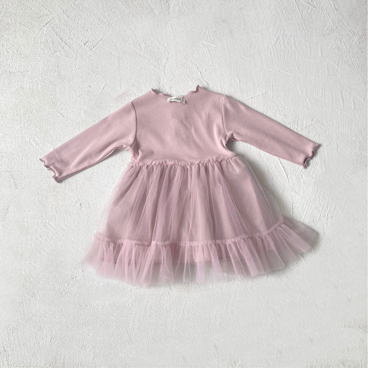 MyKids-USA® Autumn Tulle Patchwork Baby Kids Girls Princess Long Sleeves Dress