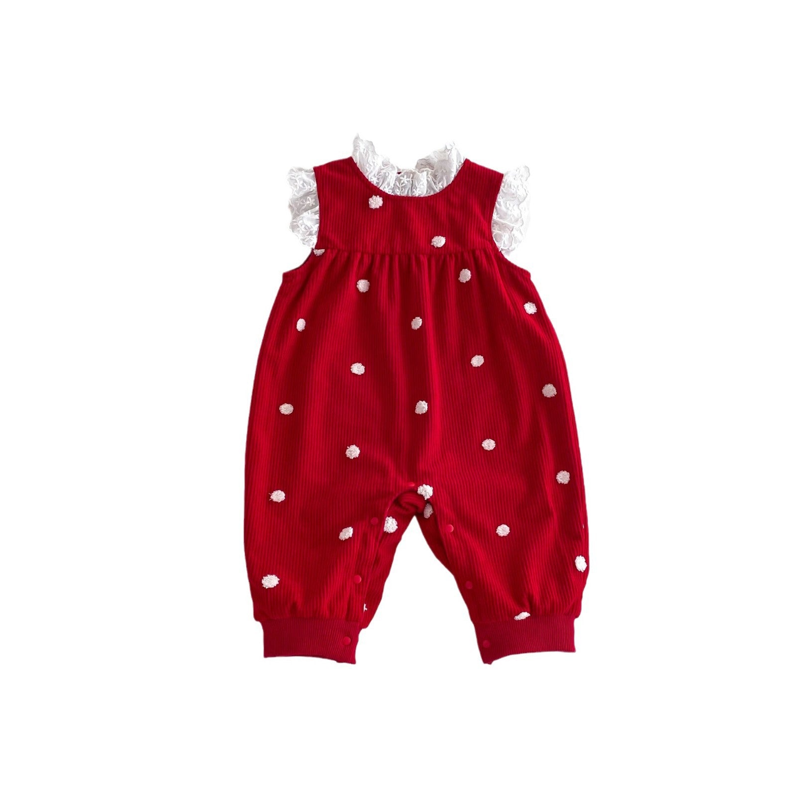 Sping and Winter Arrival Baby Cute Polka Dots Warm Fleece Sleeveless Rompers Vest, MyKids-USA®, Baby One-Pieces, MyKids-USA -  -  -  -  -  -  - 