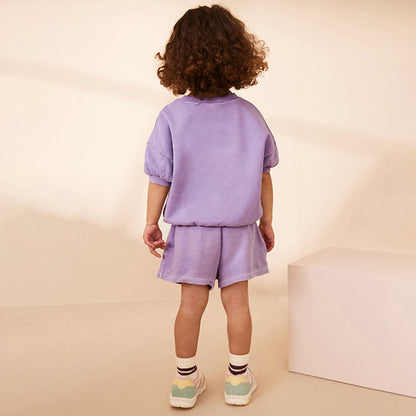 Set of Girls’ Animals Cartoon Pattern Short Sleeves T-shirt and Shorts in European and American Style for Summer, MyKids-USA®, Baby & Toddler Outfits, MyKids-USA -  -  -  -  -  -  - 