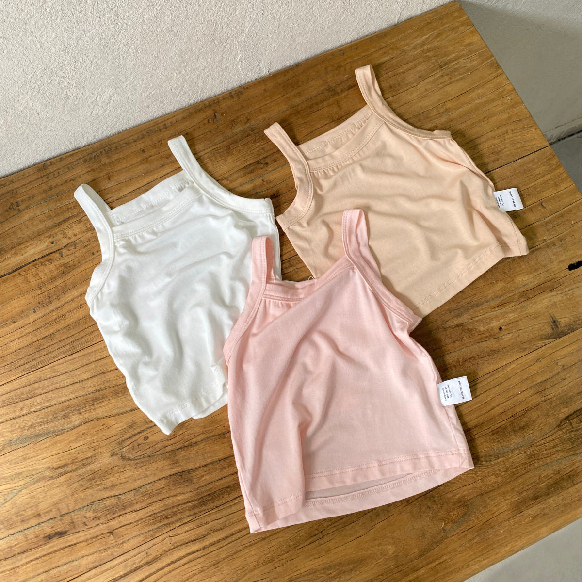 Arrival Summer Baby Unisex Sleeveless Simple Plain Vest and Shorts Clothing Set