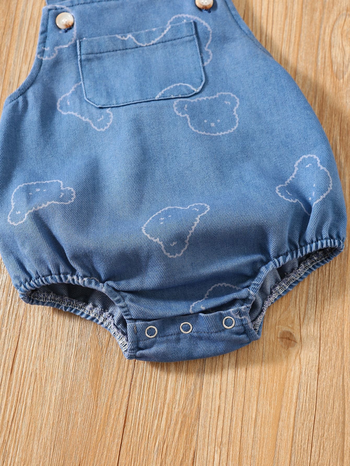 MyKids-USA® Autumn Arrival Baby Sleeveless Denim Overalls