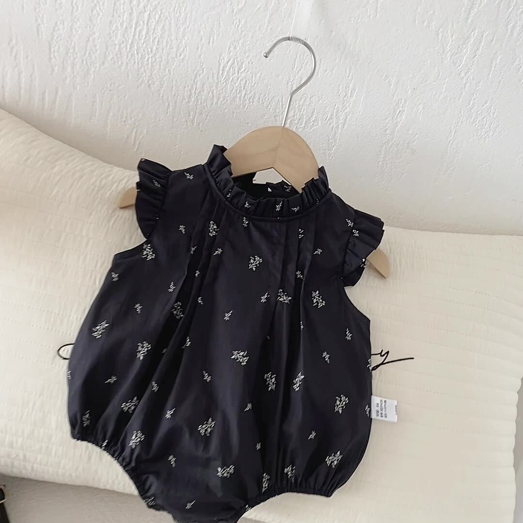Summer Arrival Baby Girls Fly Sleeves Ruffle Neck Floral Bodysuit, MyKids-USA®, Bodysuits, MyKids-USA -  -  -  -  -  -  - .