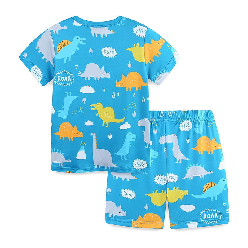 Summer Baby Kids Cartoon Dinosaurs Pattern T-shirt and Shorts Casual Clothing Set for Boys, MyKids-USA®, Baby & Toddler Outfits, MyKids-USA -  -  -  -  -  -  - 