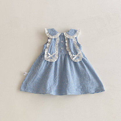 Summer Arrival Baby Girls Sleeveless Plaid Pattern Dress, MyKids-USA®, Baby & Toddler Dresses, MyKids-USA -  -  -  -  -  -  - .