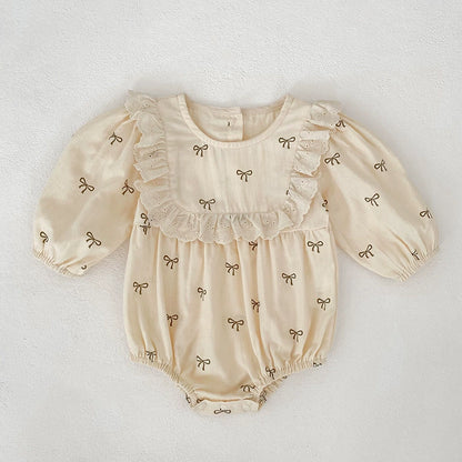 Autumn Baby Girls Butterfly-bow Pattern Long-sleeved Onesies and Dress – Princess Sister Matching Set, MyKids-USA®, Baby & Toddler Outfits, MyKids-USA - Size/Age - 66 (3-6M) - Color - Apricot -  -  - TR2507302332-A