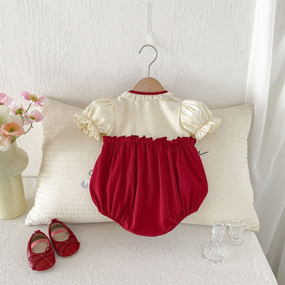 Design Summer Baby Kids Girls Short Sleeves Color Patchwork Bodysuit, MyKids-USA®, Bodysuits, MyKids-USA -  -  -  -  -  -  - .