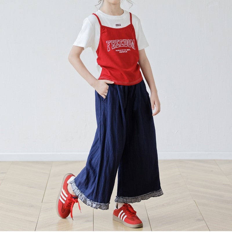 Arrival Summer Baby Kids Girls Short Sleeves Color Patchwork T-shirt and Blue Pants, MyKids-USA®, Baby & Children's Outfits, MyKids-USA -  -  -  -  -  -  - .