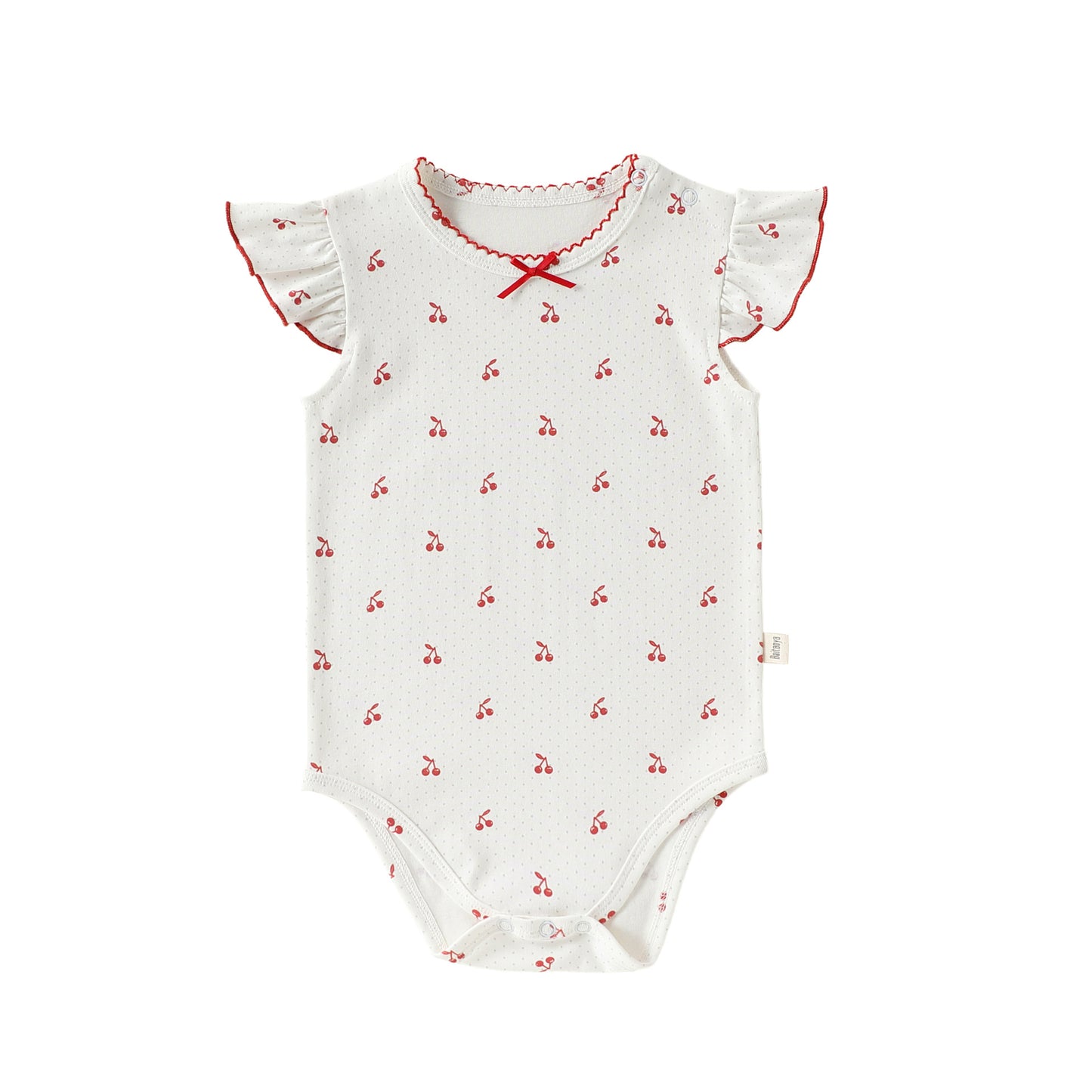 Summer Arrival Baby Unisex Sleeveless or Fly Sleeves Floral Bodysuits, MyKids-USA®, Bodysuits, MyKids-USA® - Size/Age - 66 (3-6M) - Color - Red -  -  - TR2604212307-F.