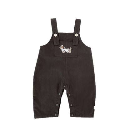 MyKids-USA® Hot Selling Autumn Baby Kids Boys Long Sleeves Puppy Pattern Shirt and Overalls Set