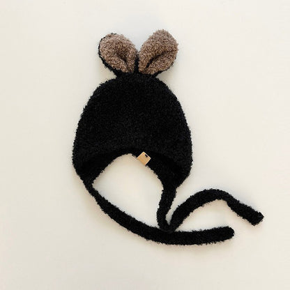 Winter and Autumn Rabbits Design Warm Fleece Balaclava for Baby: Sweet Cute Ear Protector Hat, MyKids-USA®, Baby & Toddler Hats, MyKids-USA - Size/Age - Average Size (0-6Y） - Color - Black -  -  - TR2412012101-A