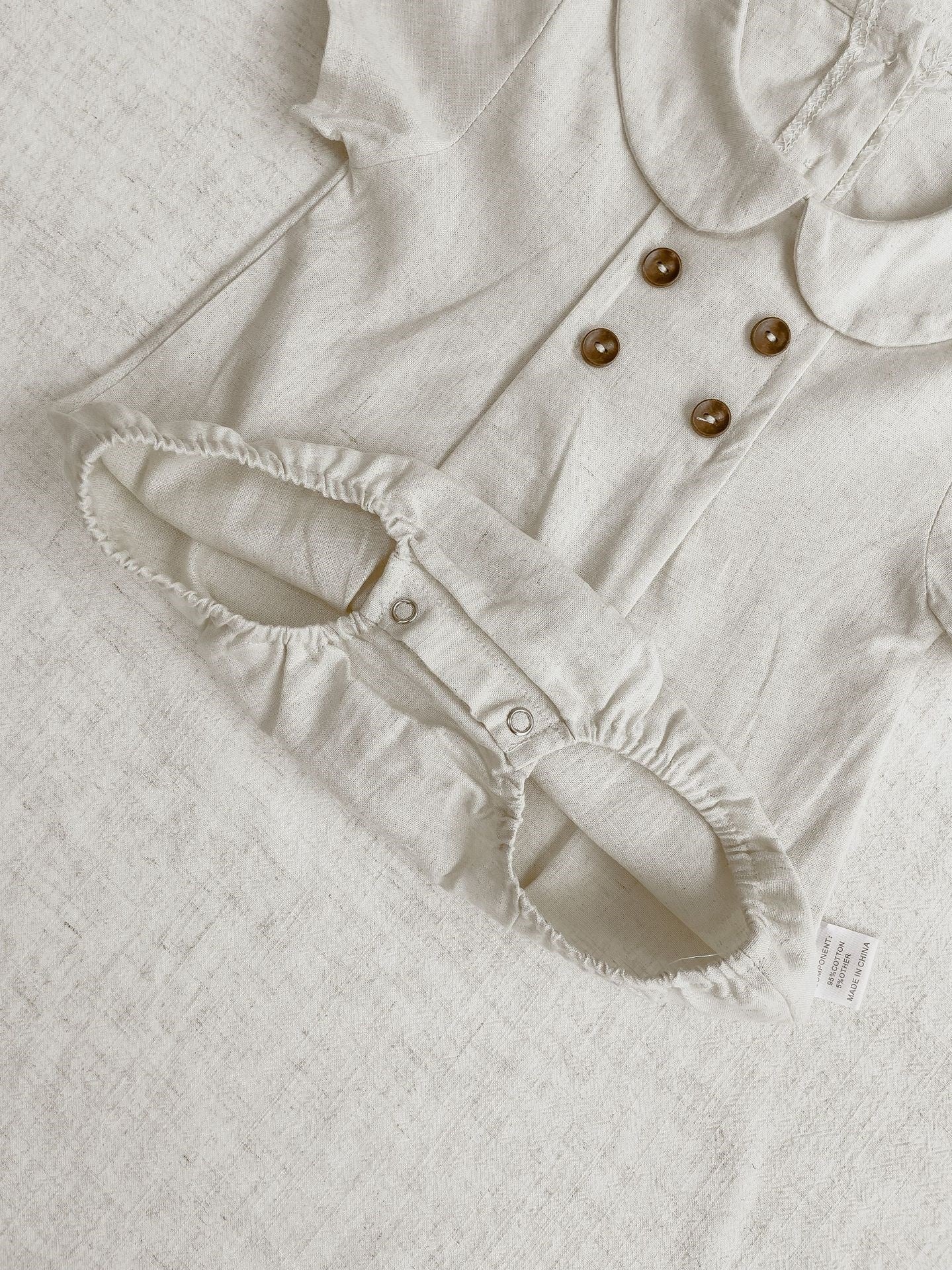 Summer Arrival Baby Short Sleeves Striped Pattern Bodysuit