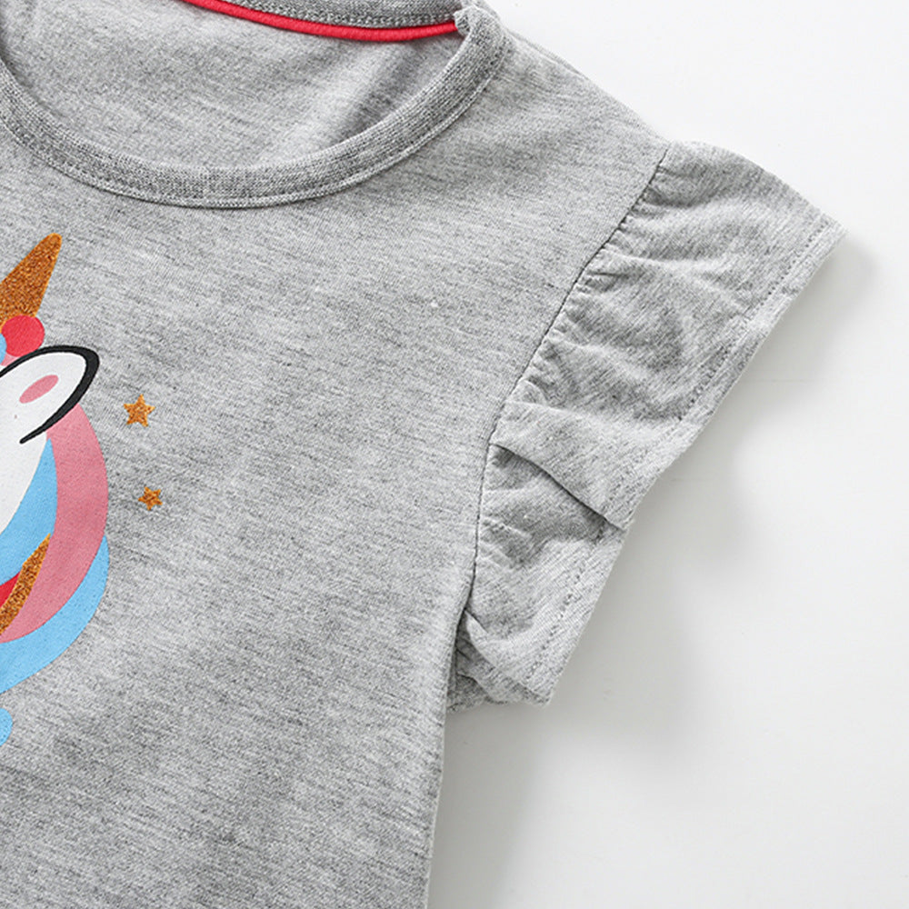 Summer Arrival Horse and Stars Pattern Fly Sleeves Crew Neck Dress for Stylish Girls, MyKids-USA®, Baby & Children's Dresses, MyKids-USA -  -  -  -  -  -  - .