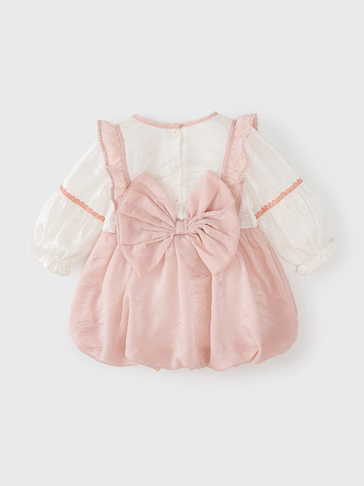 Arrival Autumn Baby Kids Girls Long Sleeves V Neck Embroidery Flowers Pattern Onesies and Dress – Princess Sister Matching Set, MyKids-USA®, Baby One-Pieces, MyKids-USA -  -  -  -  -  -  - 