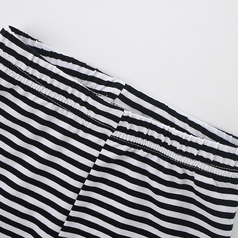 Autumn Arrival Baby Kids Girls Cartoon and Striped Pattern Casual Pants, MyKids-USA®, Trousers, MyKids-USA -  -  -  -  -  -  - 