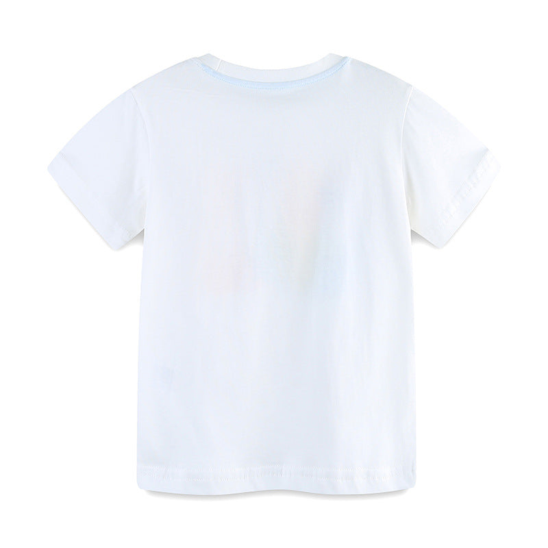 Summer Boys’ Cartoon Tiger and Lion Pattern T-shirt in European and American Style, MyKids-USA®, Baby & Toddler Tops, MyKids-USA -  -  -  -  -  -  - 