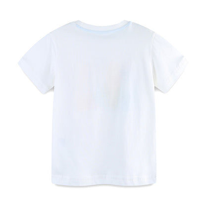 Summer Boys’ Cartoon Tiger and Lion Pattern T-shirt in European and American Style, MyKids-USA®, Baby & Toddler Tops, MyKids-USA -  -  -  -  -  -  - 