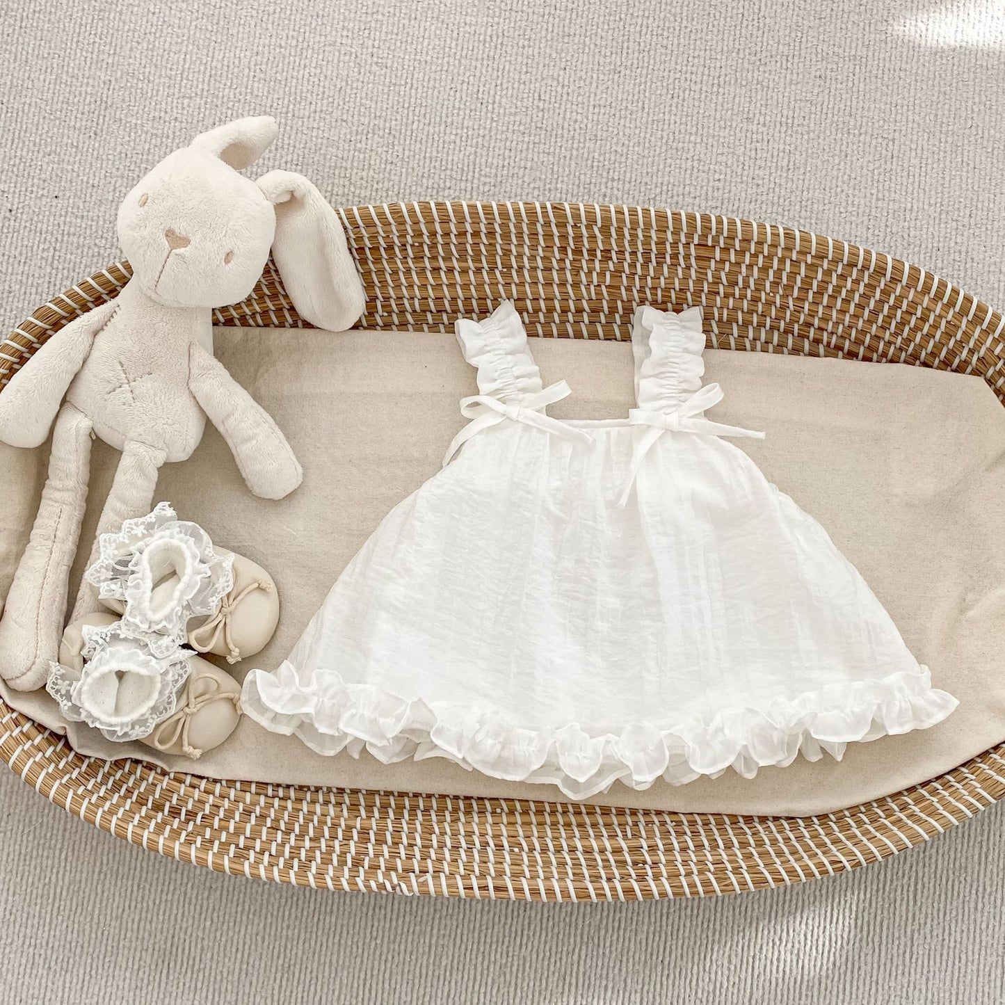Summer Arrival Baby Girls Sleeveless Solid Color Dress, MyKids-USA®, Baby & Children's Dresses, MyKids-USA - Size/Age - 73 (6-9M) - Color - Beige -  -  - TR2605011719-A.