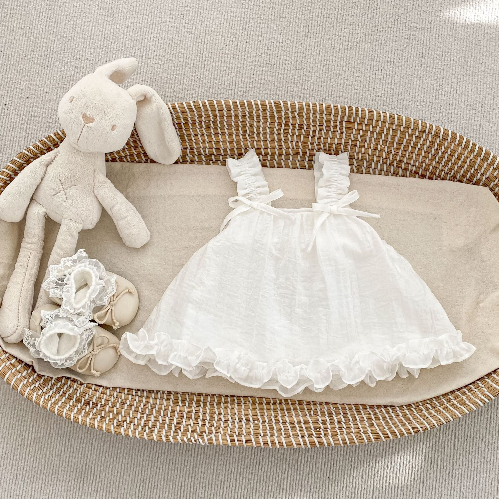 Summer Arrival Baby Girls Sleeveless Solid Color Dress, MyKids-USA®, Baby & Children's Dresses, MyKids-USA - Size/Age - 73 (6-9M) - Color - Beige -  -  - TR2605011719-A.