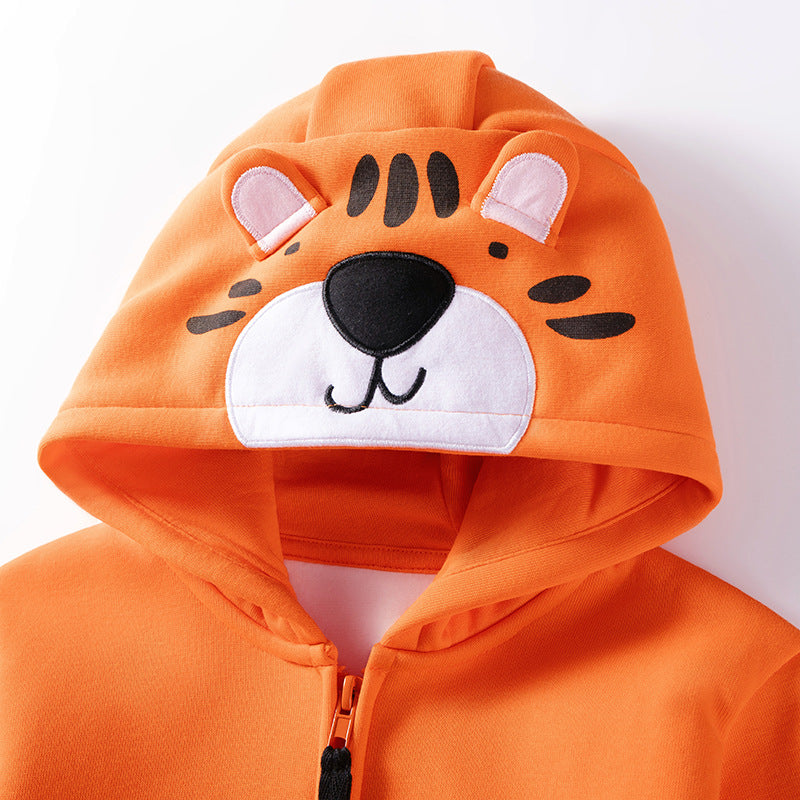 Spring and Autumn Boys Animals Cartoon Pattern Long Sleeves Zip-up Coat, MyKids-USA®, Puffer Jackets, MyKids-USA -  -  -  -  -  -  - 